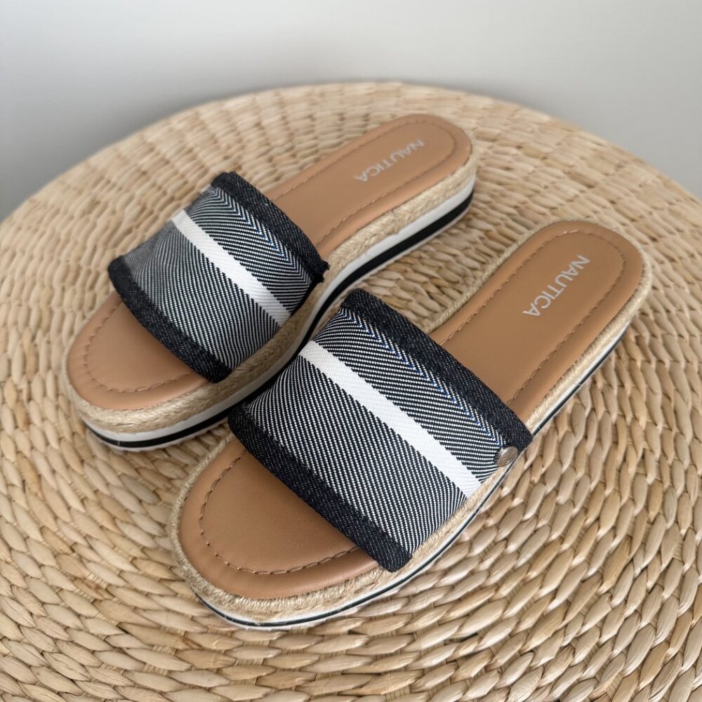 NAUTICA Tidegate Platform Slide Sandals